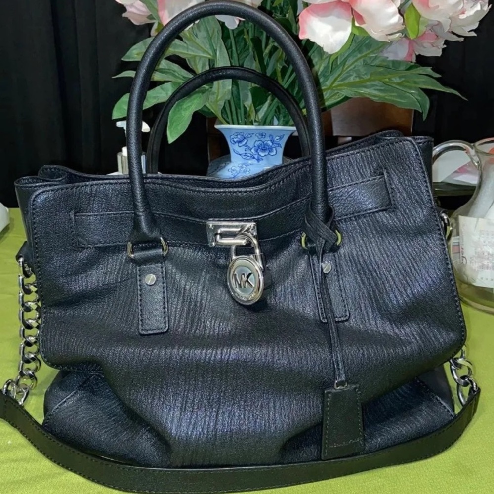 Authentic Michael Kors Large Leather Hamilton Tote